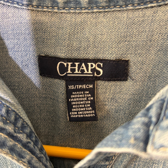Chaps Women’s Blue Jean Long Sleeve Shirtdress XS - Picture 6 of 7